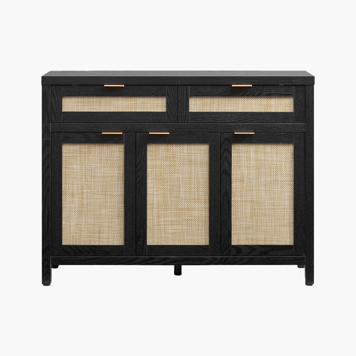 Savanna Sideboard with Drawers - 1 Piece - Black Oak