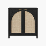 Savanna Cabinet with Arched Doors - 1 Piece - Black Oak