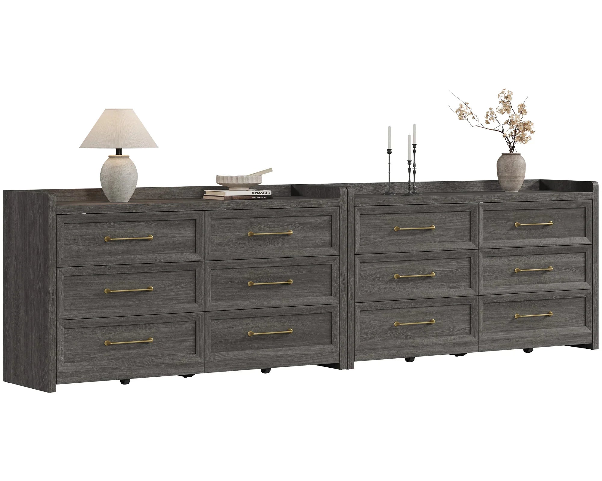 Helio White 6 Drawers Dresser