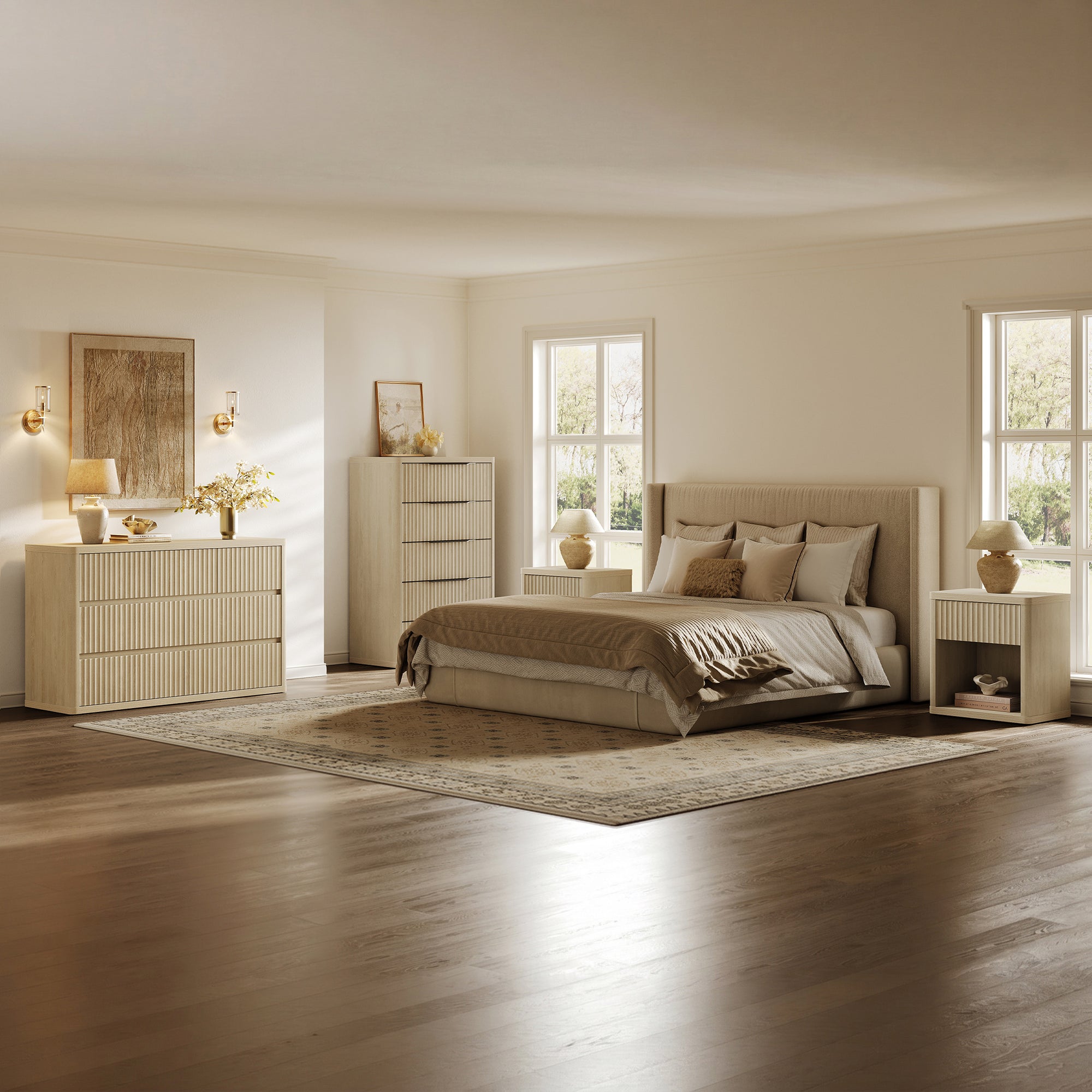 Cas 7-Drawer Dresser and Nightstands Bedroom Set