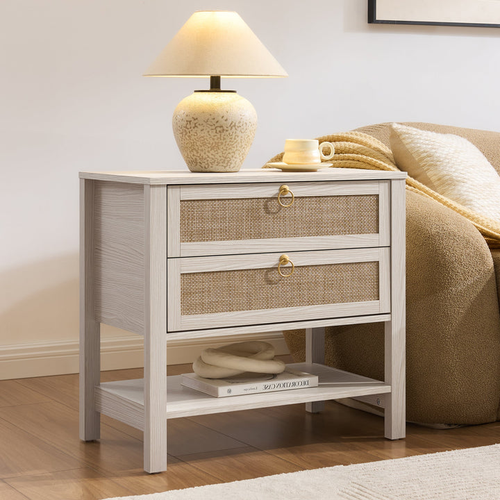 Terra Nightstand with 2 Drawers, Set of 2