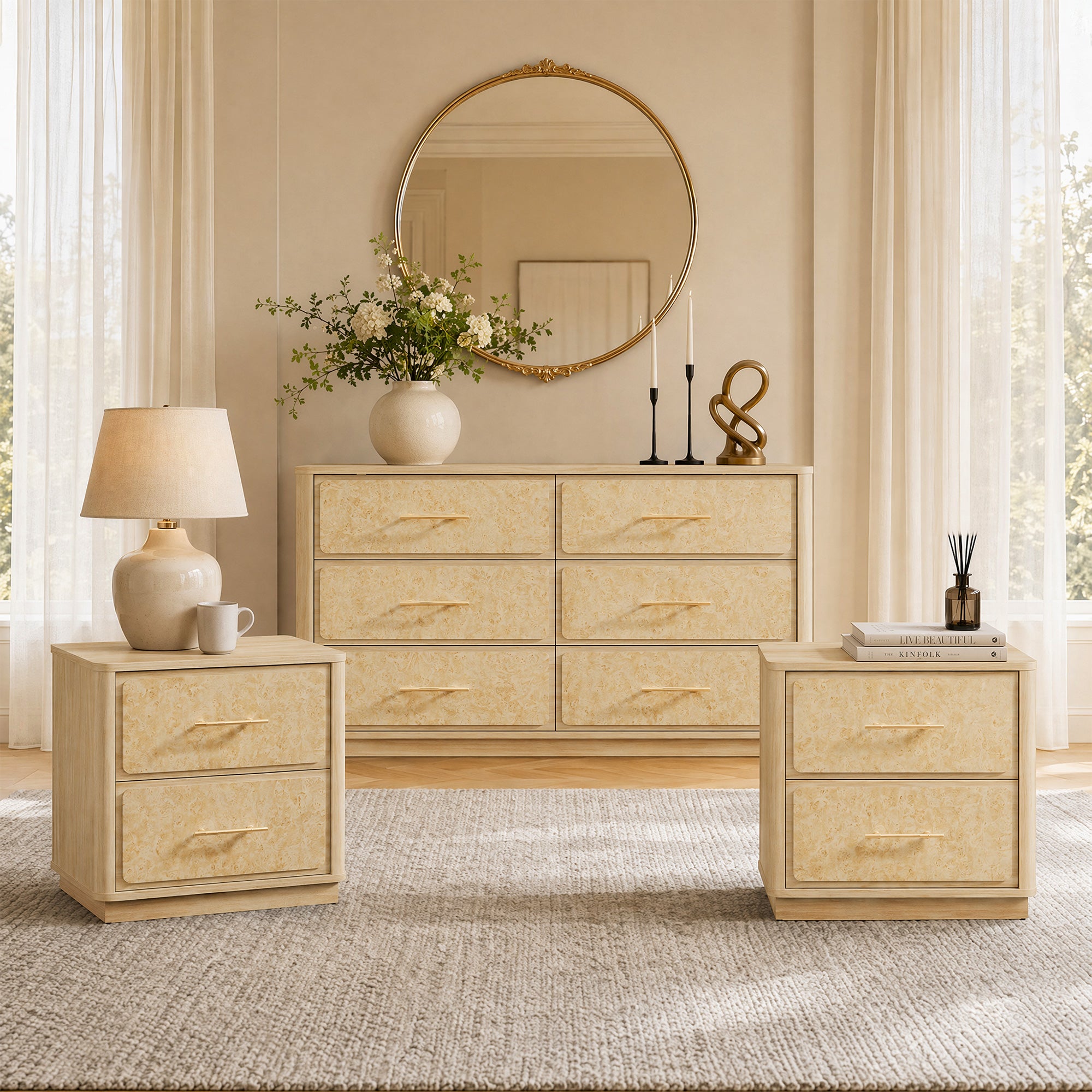 Burluxe Luxury Modern Bedroom Sets with Storage