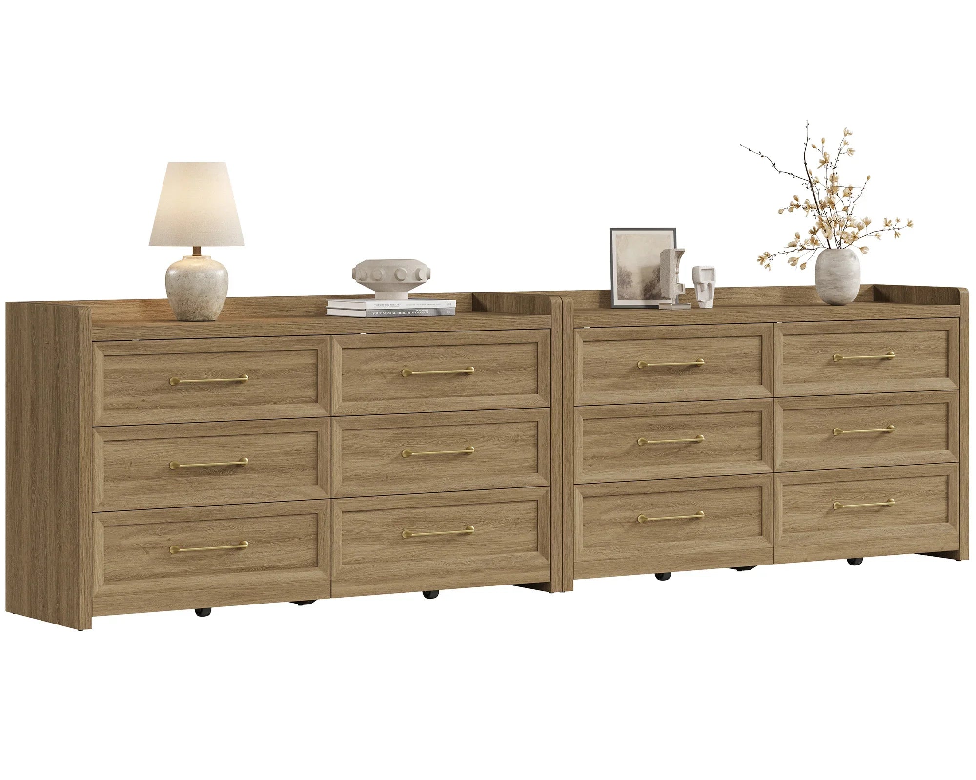 Helio White 6 Drawers Dresser