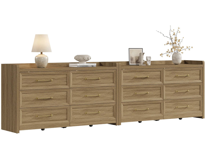 Helio White 6 Drawers Dresser