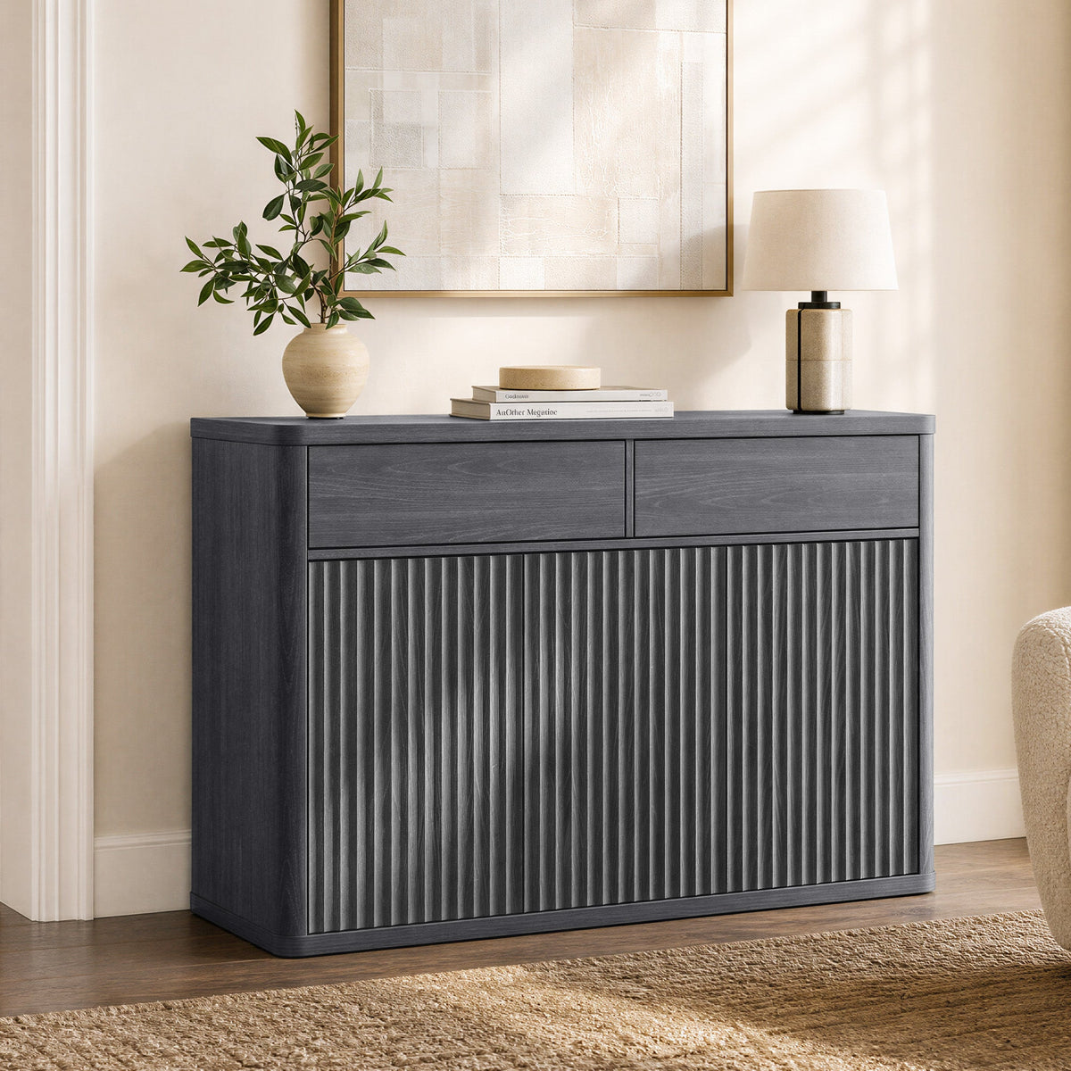Cas Sideboard With 3 Doors And 2 Drawers, Set of 2