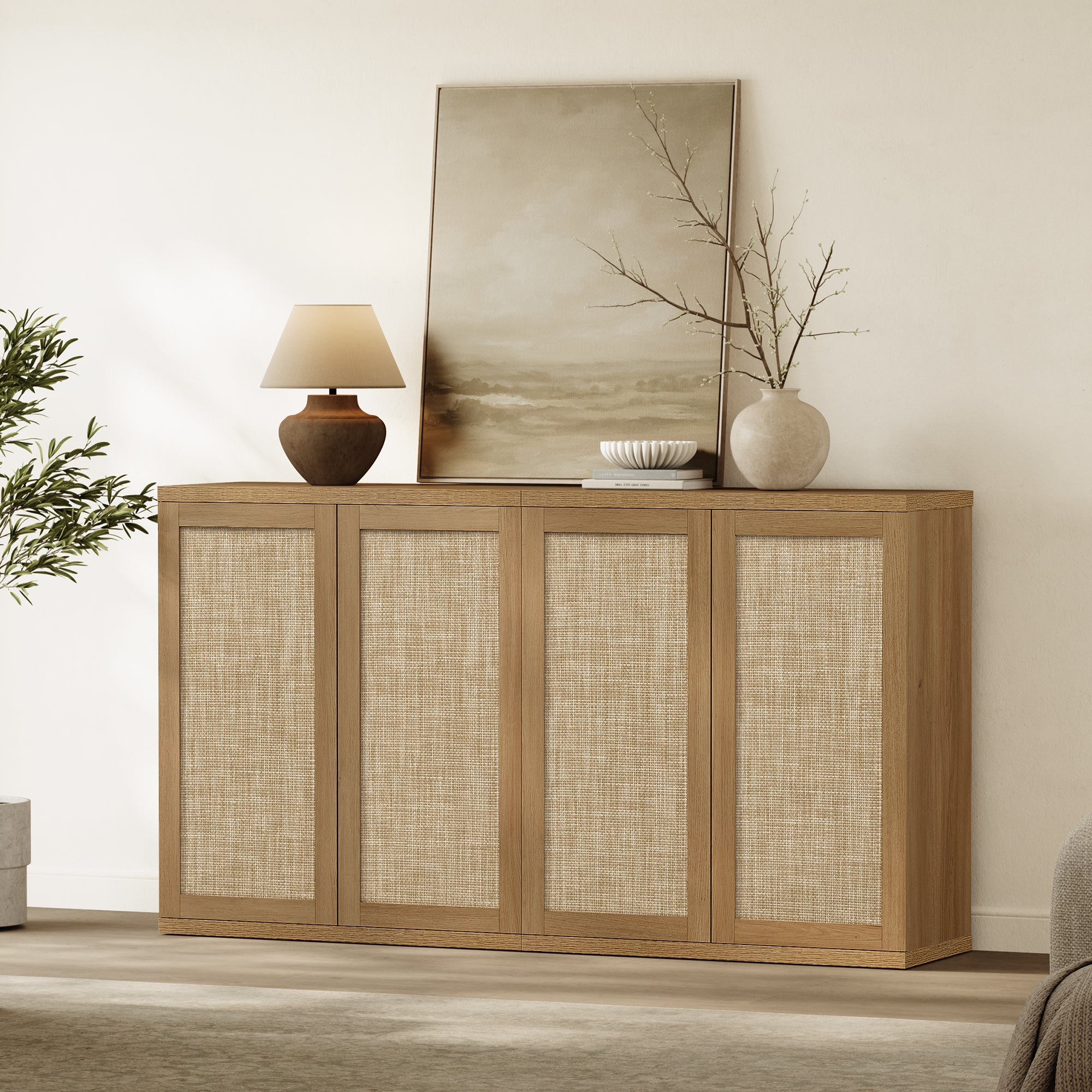 Zura Rattan Sideboard, 2 Doors