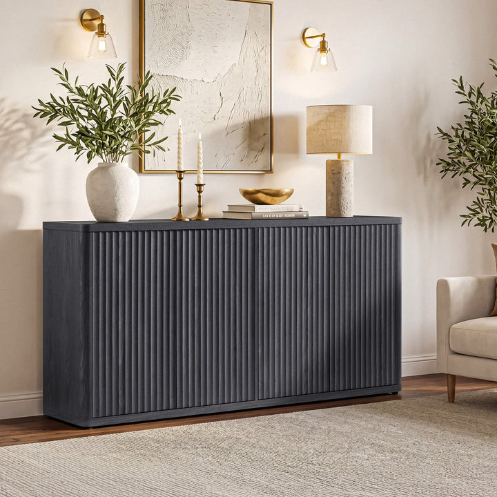 Cas Buffet Cabinets with 4 Doors, Set of 2