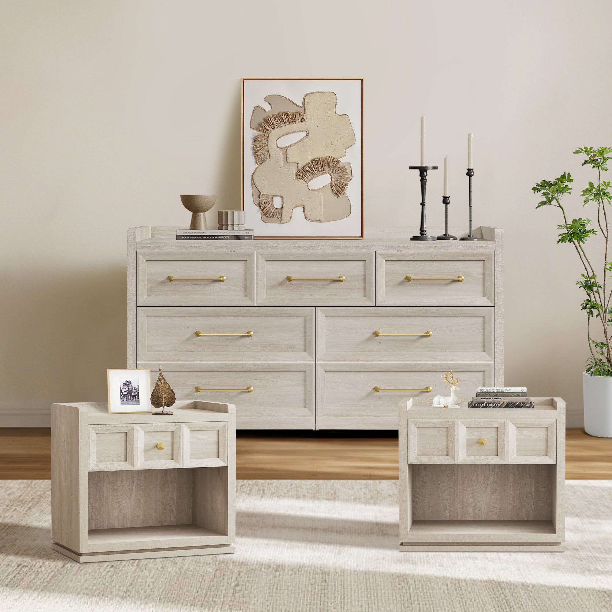 Helio Dresser and Nightstands Bedroom Set