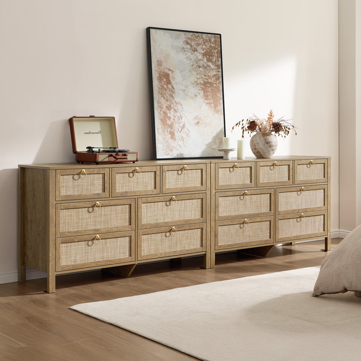 Terra Dresser with 7 Drawers, Set of 2