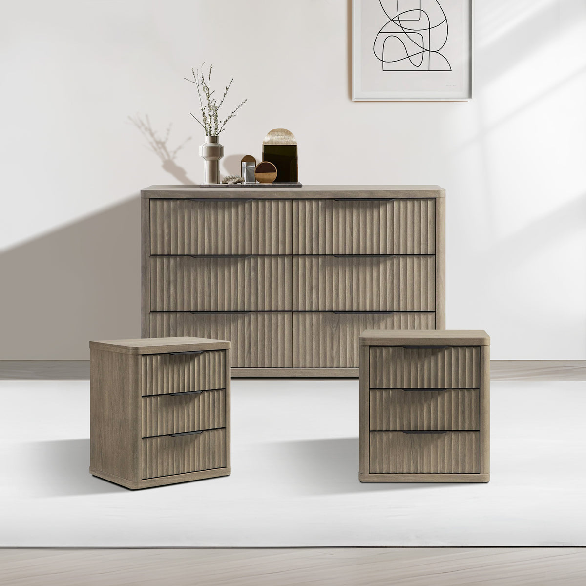 Cas Dresser Set, Black Handle