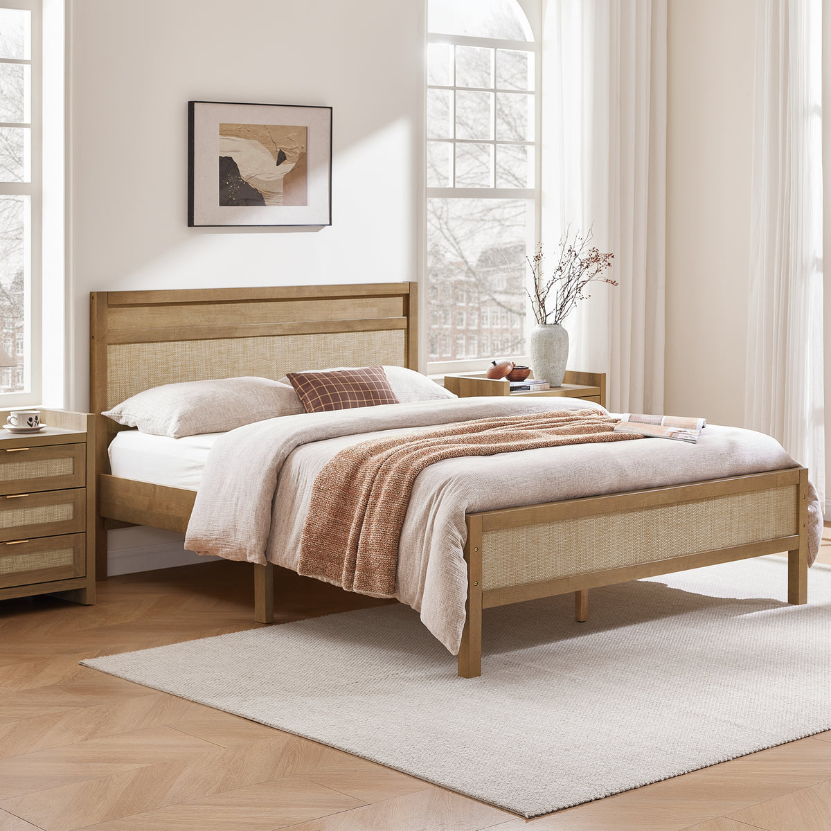 Savanna Rattan Bedroom Set, Large Storage