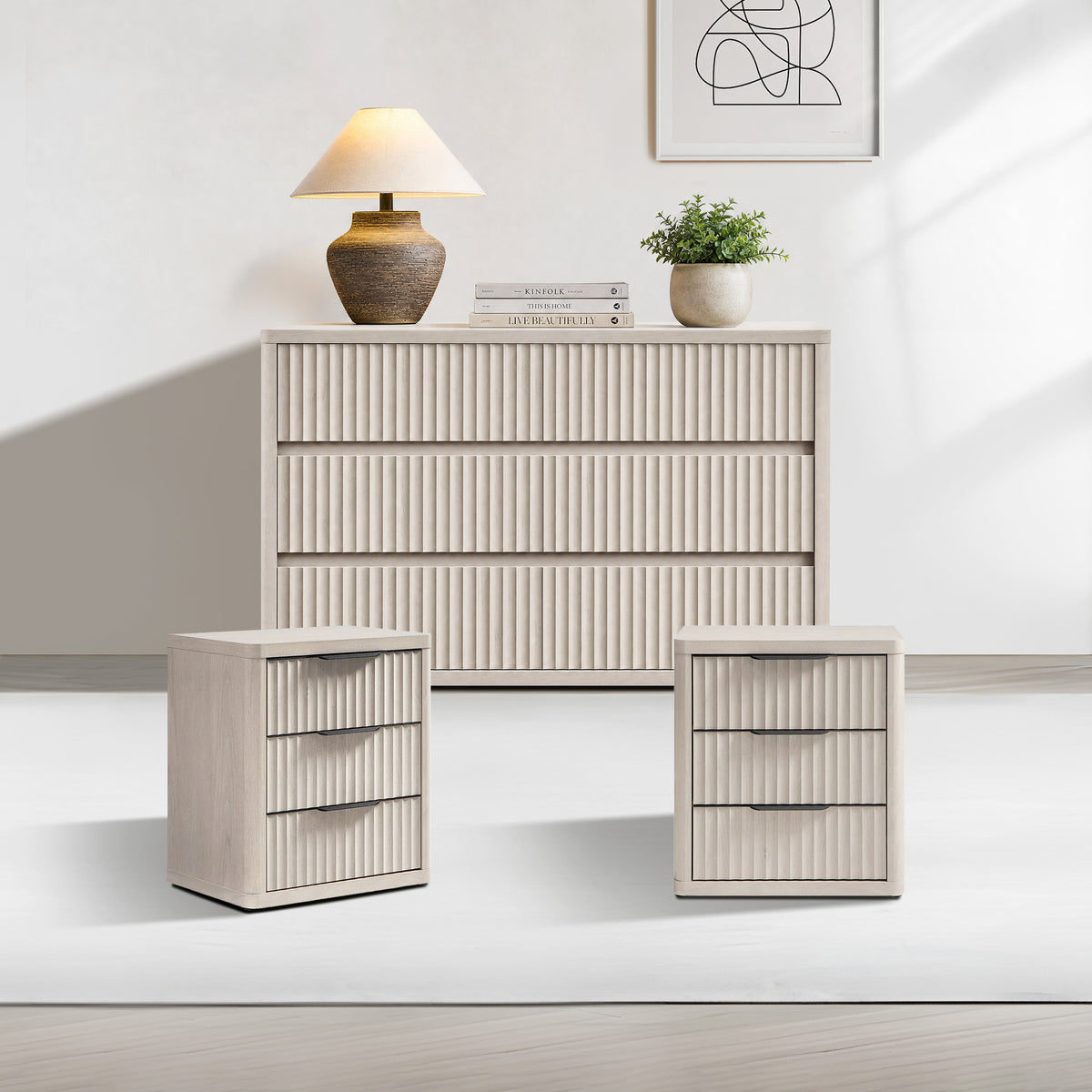 Cas 6-Drawer Dresser and 3-Drawer Nightstand Set