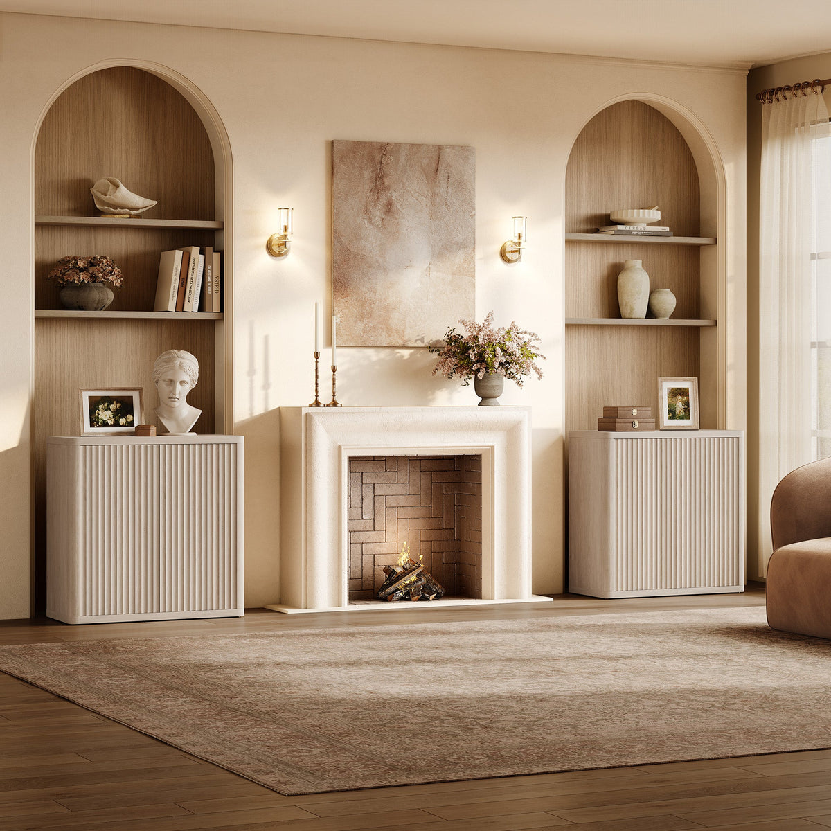 Cas TV Stand with 2 Doors, 34.6'' Wide