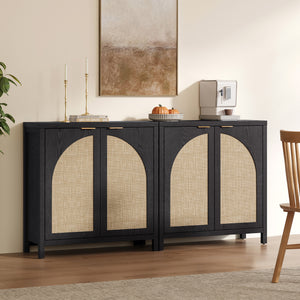 Savanna Black Buffet Cabinet, Set of 2