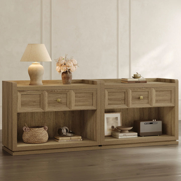 Helio 6-Drawer Dresser and Nightstands Set For Living Room