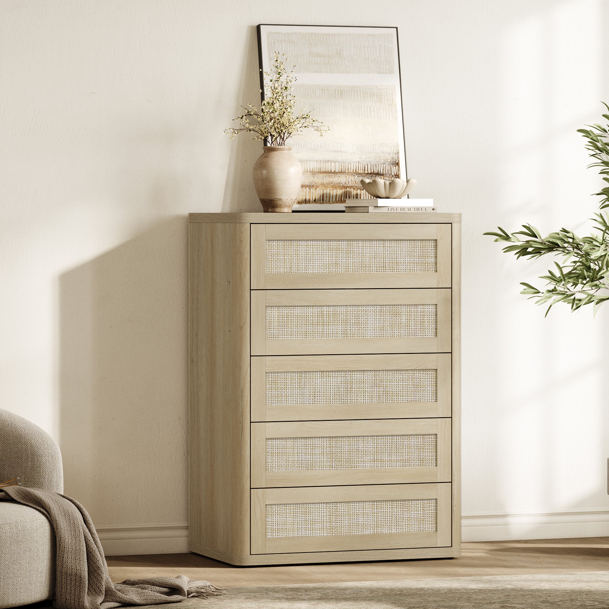 Zura Modern Dresser with 5 Drawers