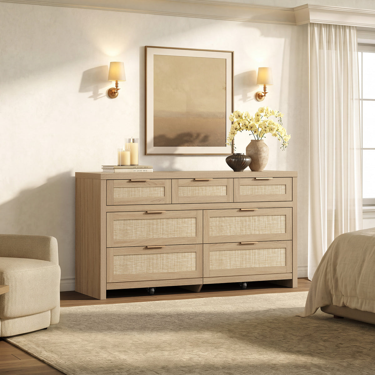 Savanna Bedroom Dresser with 7-Drawer, 53'' Wide
