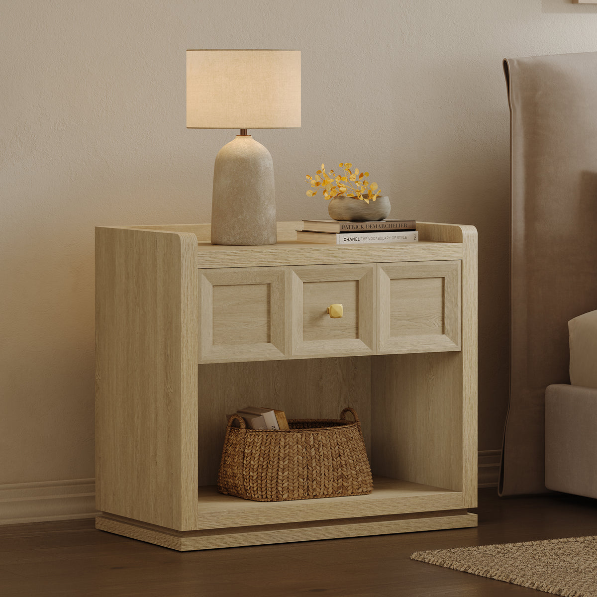 Helio 1-Drawer Nightstand Set of 2