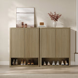 Cas Shoe Cabinet with 2 Doors, Entryway Storage, Set of 2