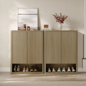 Cas Shoe Cabinet with 2 Doors, Entryway Storage, Set of 2