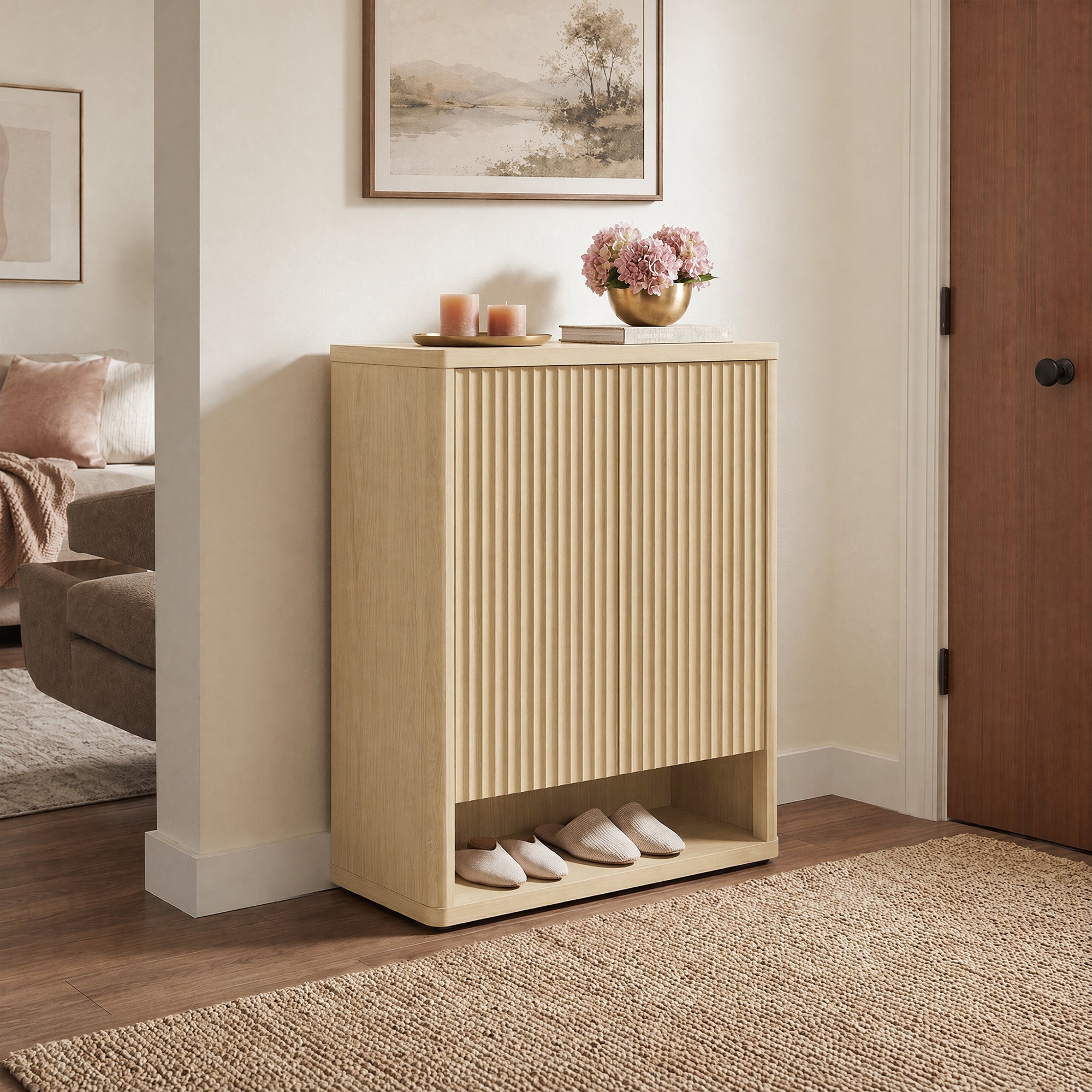 Cas 2-Door Shoe Cabinet, 20 Pairs