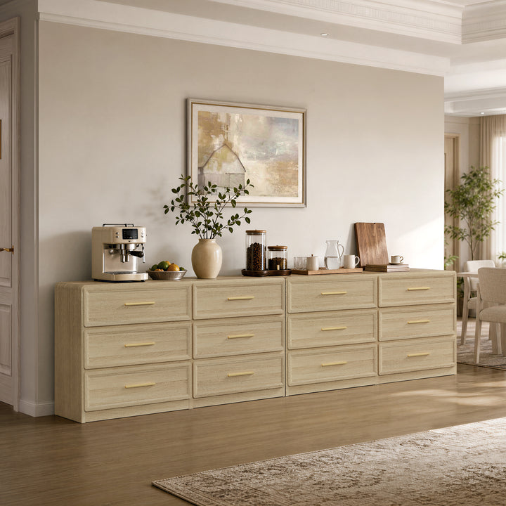 Crescent Large 6-Drawer Dresser, Set of 2