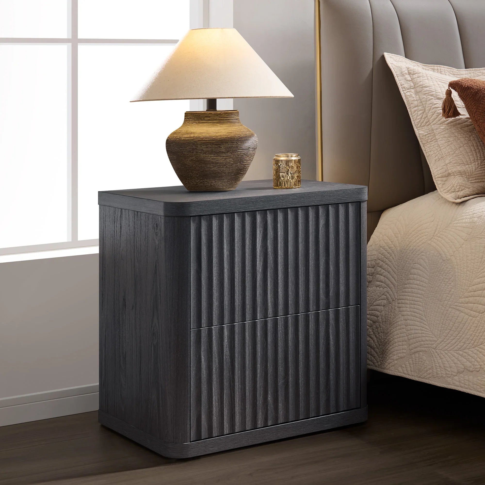 Cas Night Table with 2-Drawer