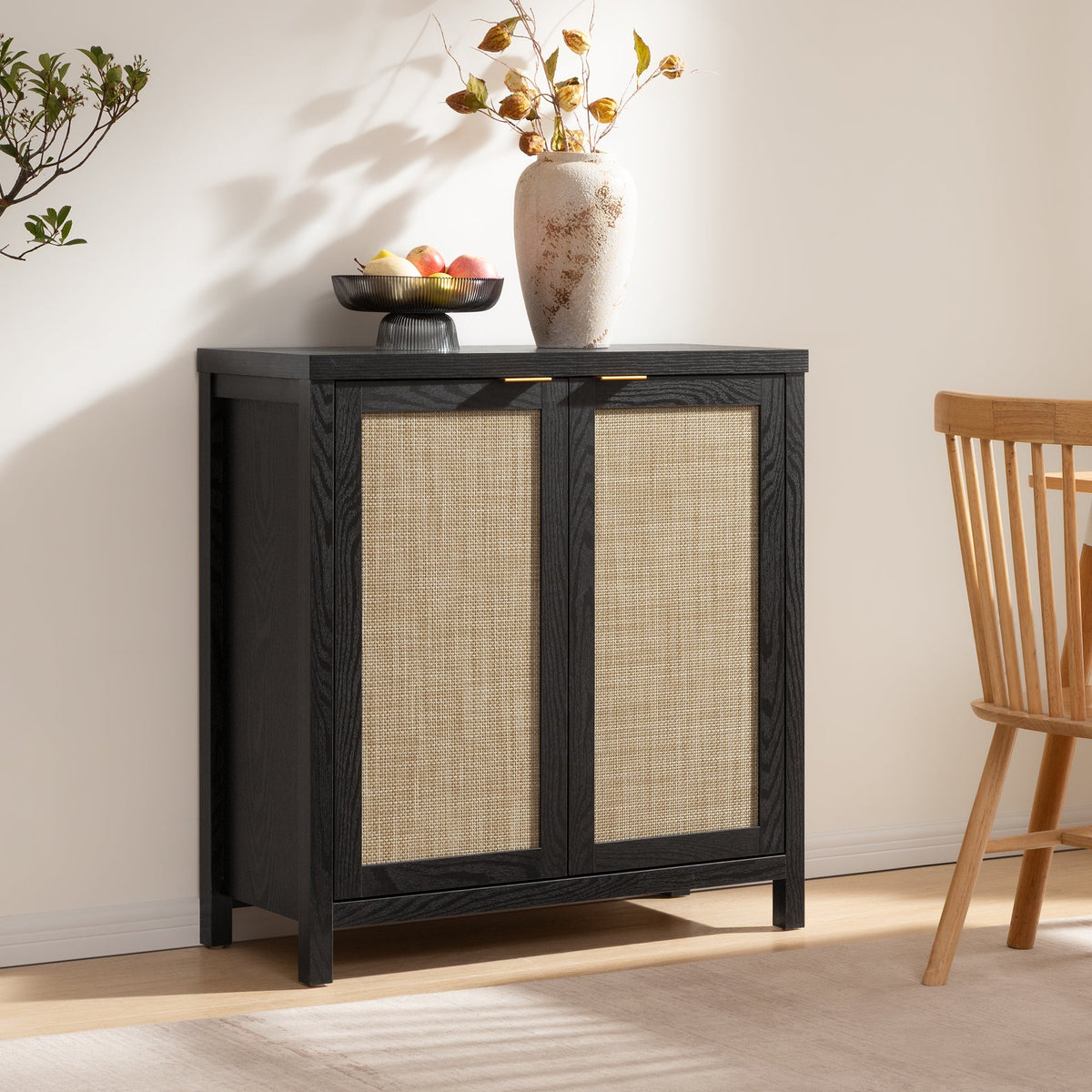Savanna Black Console Table - 2 Pieces - Black Oak