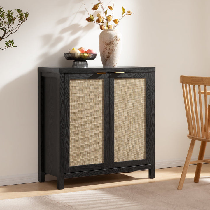Savanna Black Console Table - 2 Pieces - Reclaimed Caramel Oak