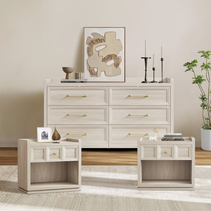 Helio 6 Drawer Dresser and Nightstands Set