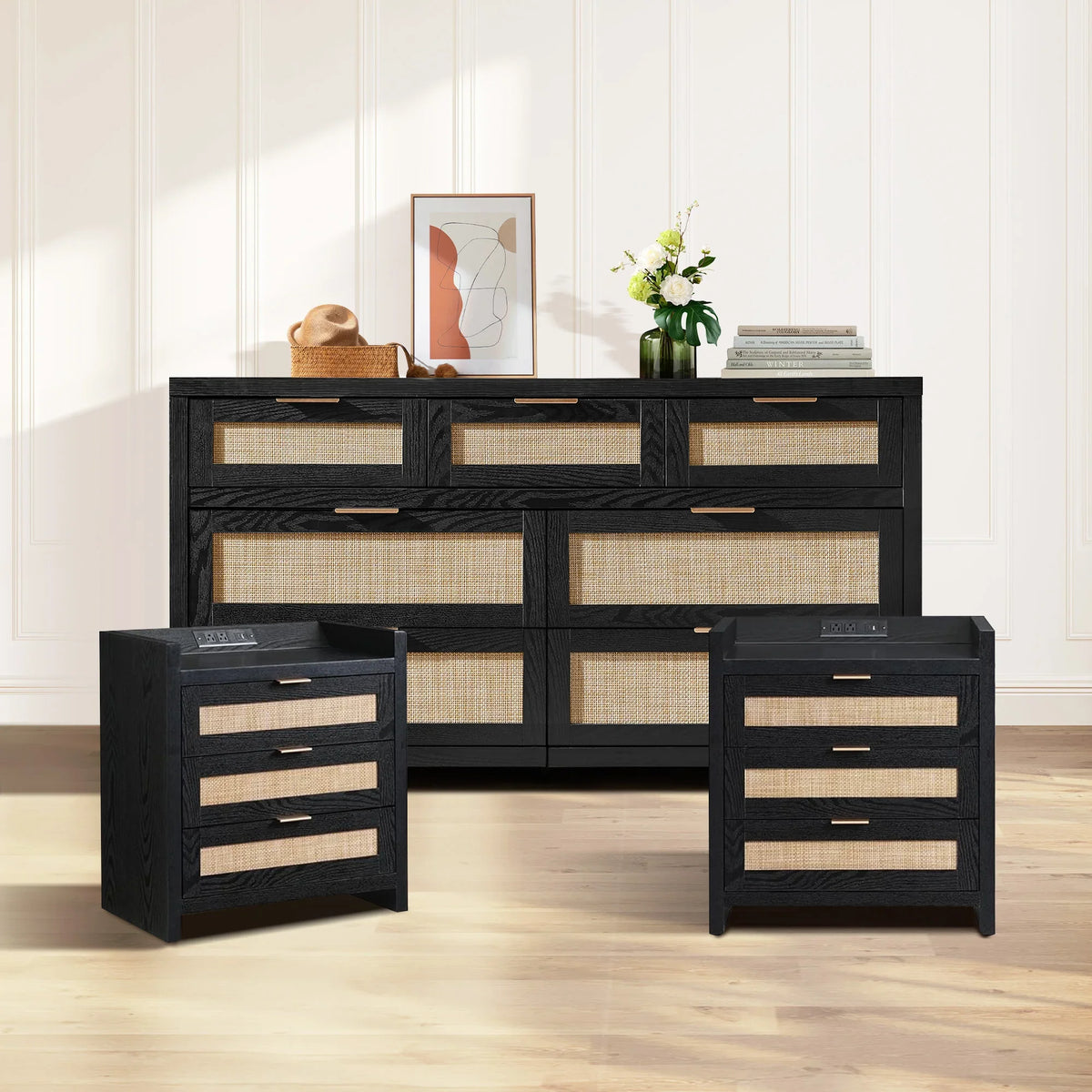 Savanna Dresser and Nightstands Set of 2