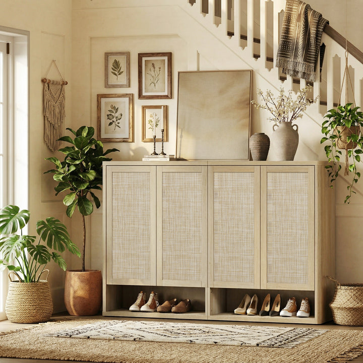 Zura 50-Pair Shoe Cabinet with 4 Doors