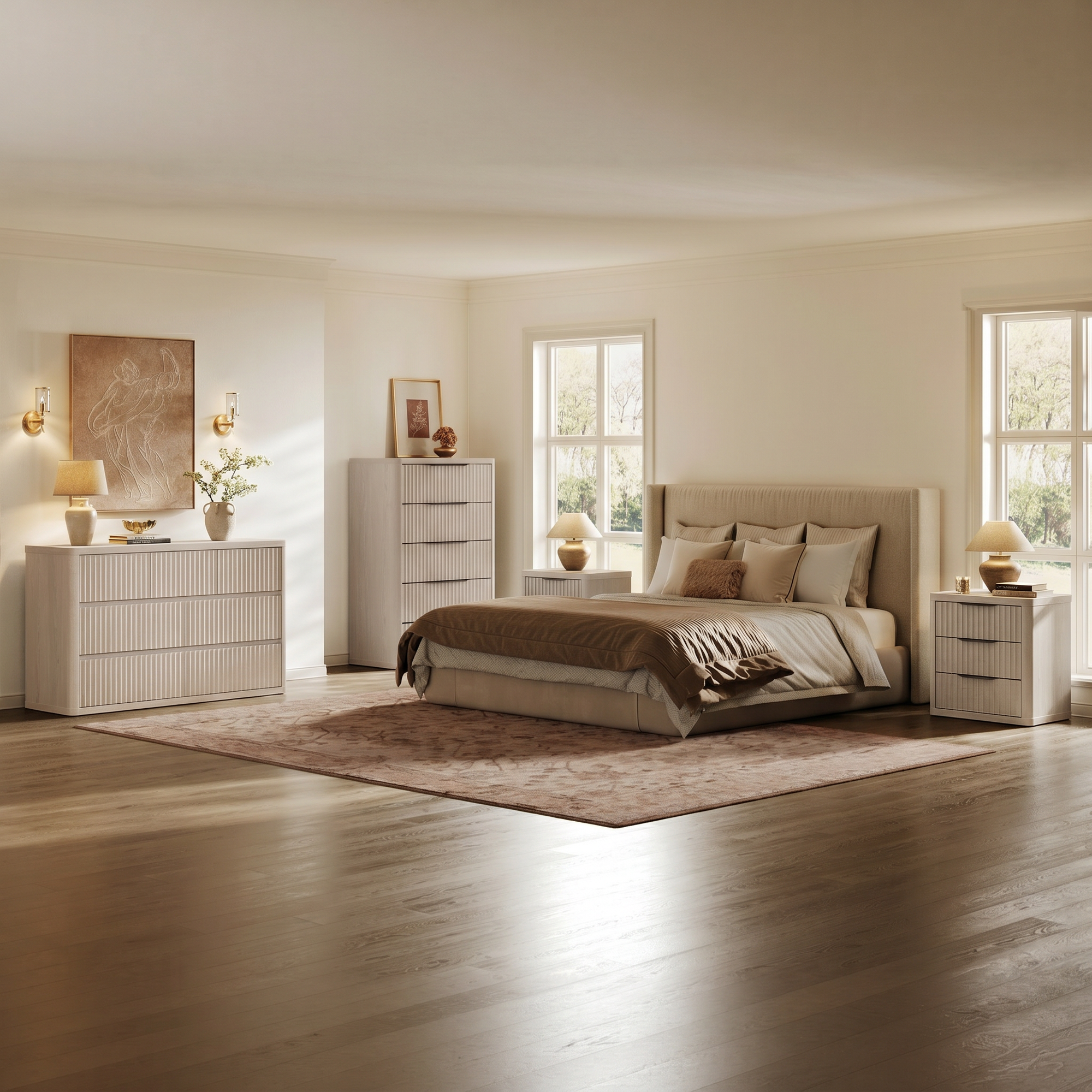Cas 7-Drawer Dresser and 3-Drawer Nightstands Set