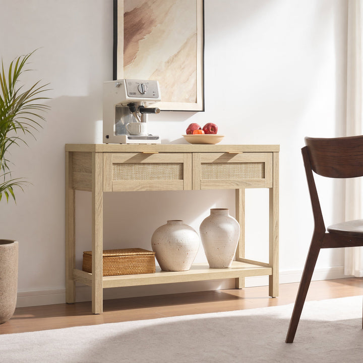Savanna Boho Console Table with Storage, 39'' Wide