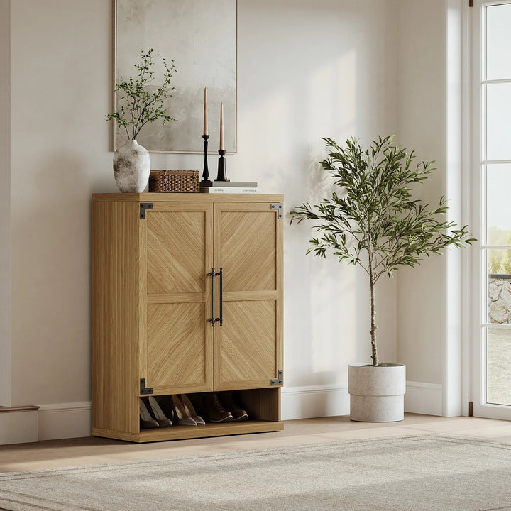 Willow Shoe Cabinet with 2 Doors for Entryway
