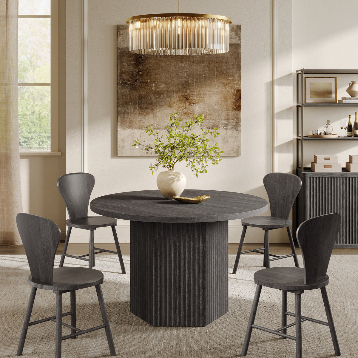Cas Round Dining Table for 6