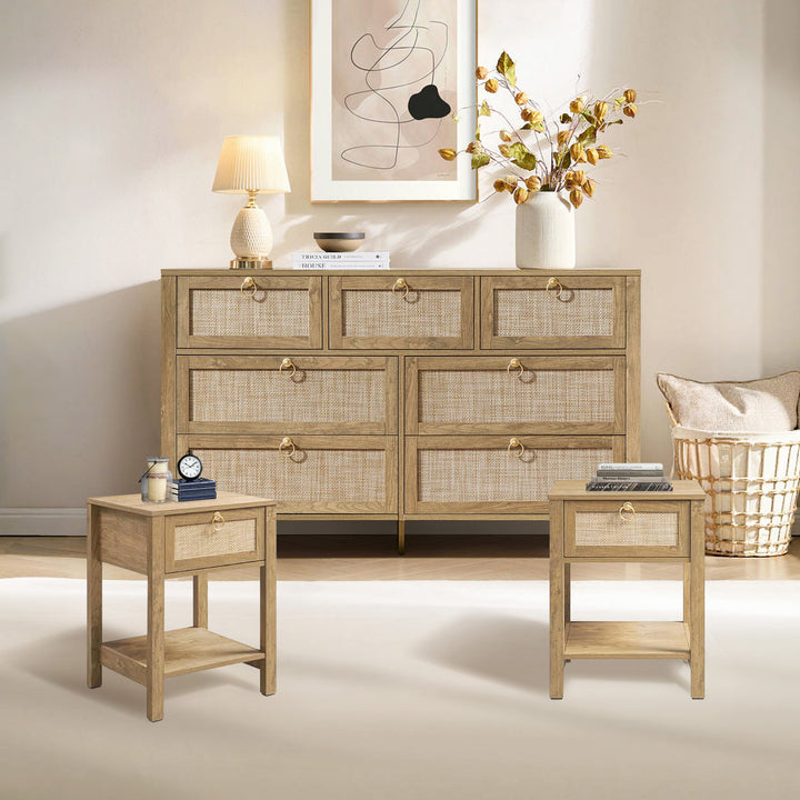 Terra Dresser and Nightstands Set