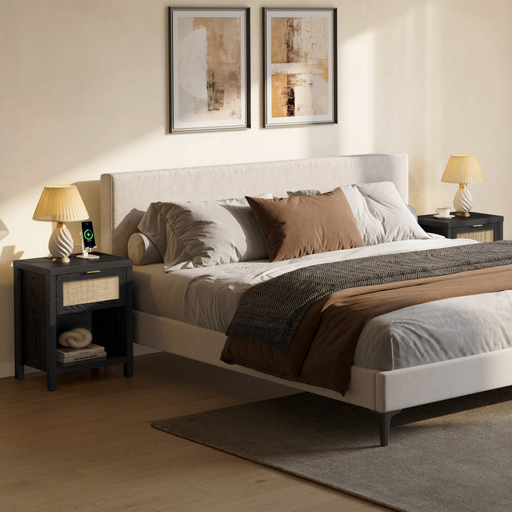 Savanna Nightstand with Charger