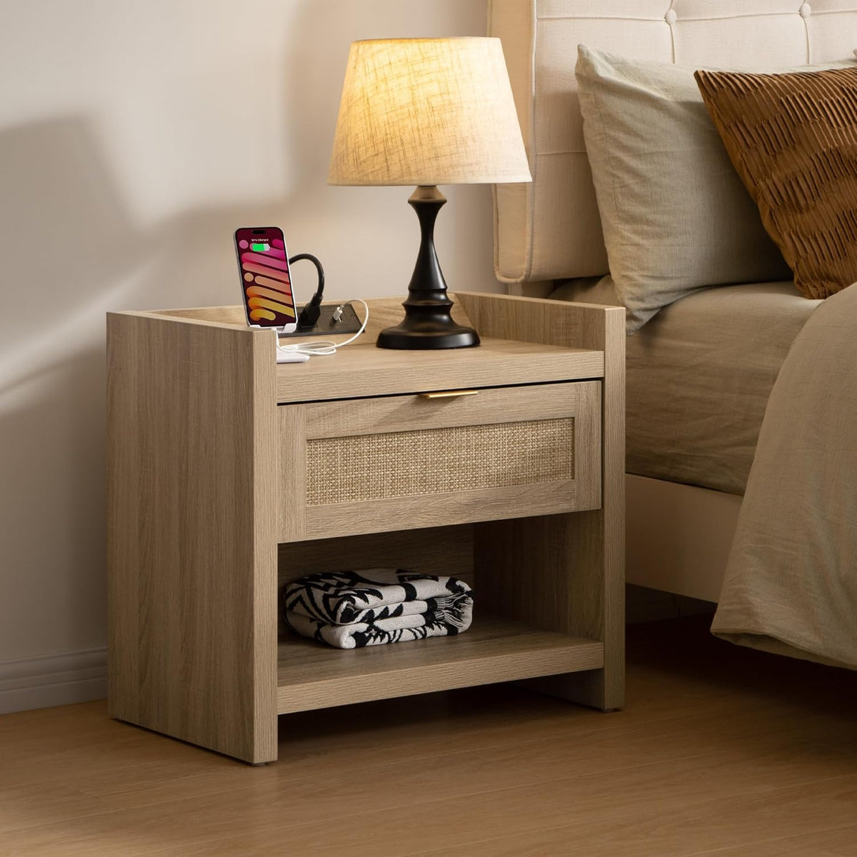 Savanna 1-Drawer Nightstand, Set of 2