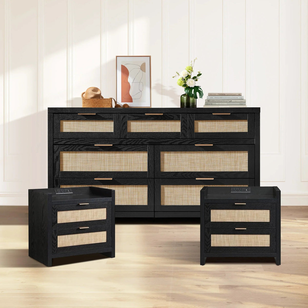 Savanna 7 Drawers Dresser and Nightstands Set