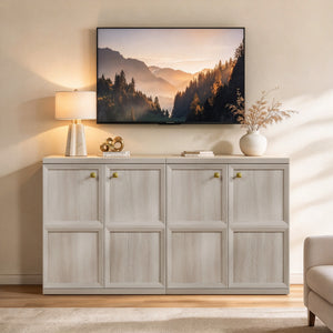 Helio 2-Door Sideboard Cabinet, Sectional Design, Set of 2