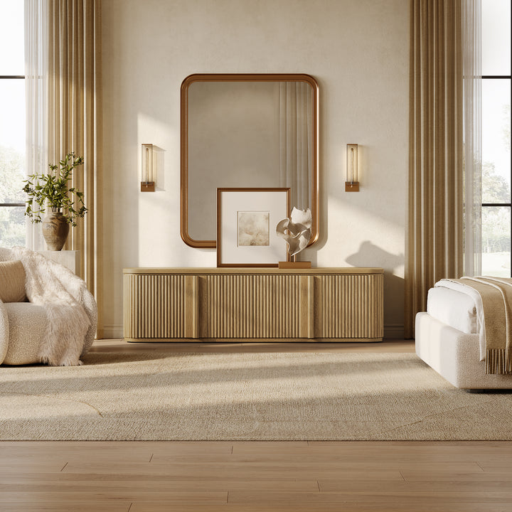 Ripple TV Stand for TV up to 65Inch, 4 Doors