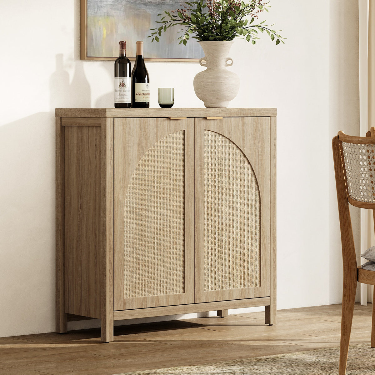 Savanna Cabinet with Arched Doors - 3 Pieces - Black Oak
