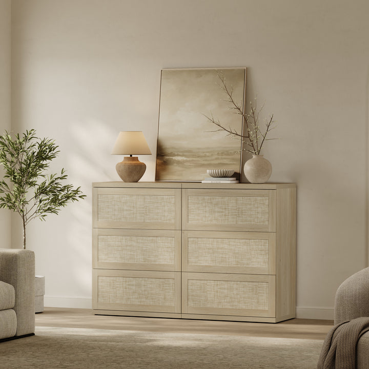 Zura Rattan Sectional Dresser, Large Size Option