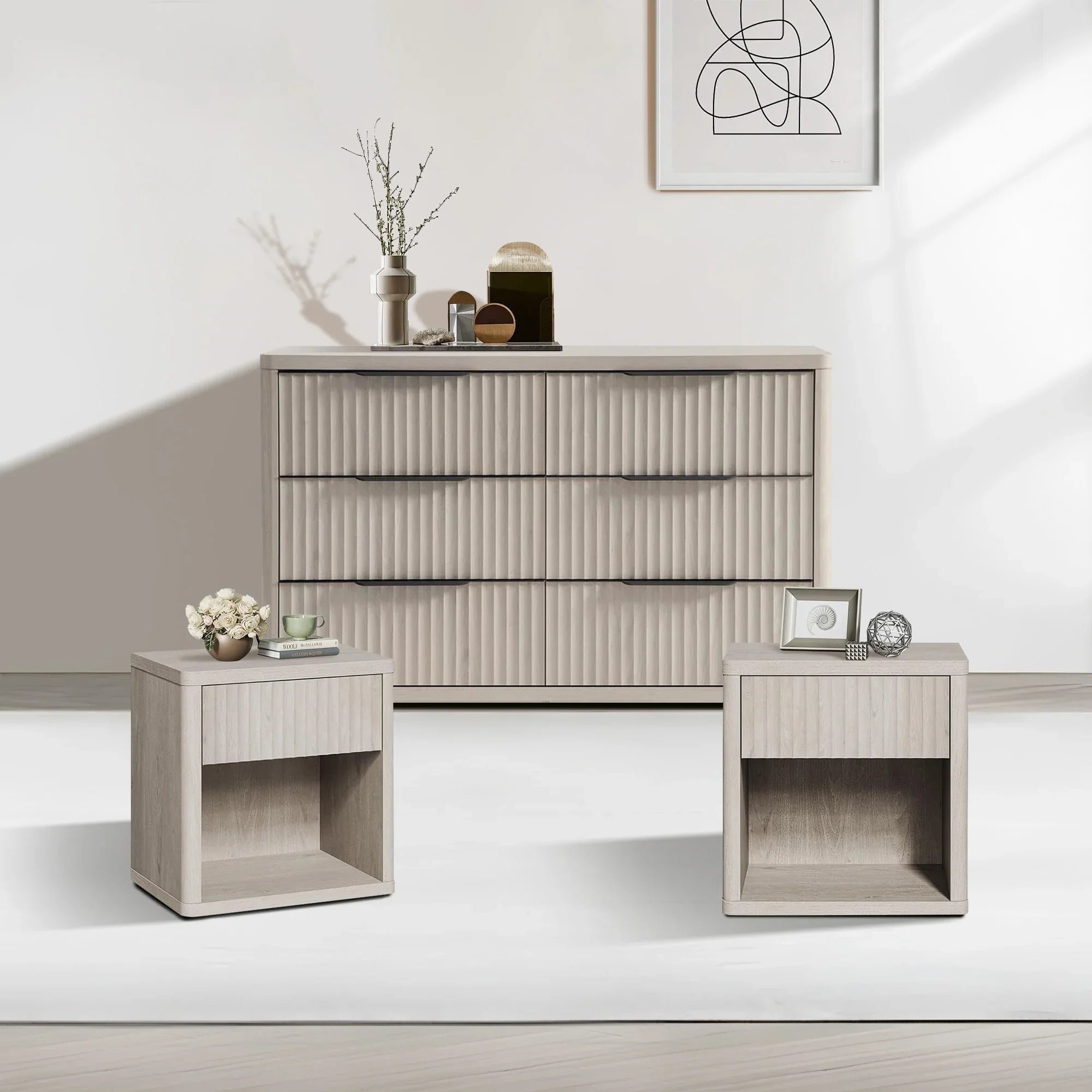 Cas Dresser and Nightstand Set with Drawers Bedroom Set Dressers Set SICOTAS Cas Dresser and Nightstand Set with Drawers Bedroom Set Dressers Set SICOTAS