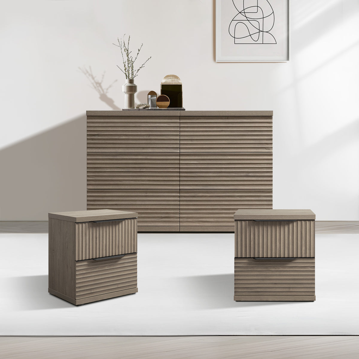 Stria Chest of 6 Drawers Bedroom Sets