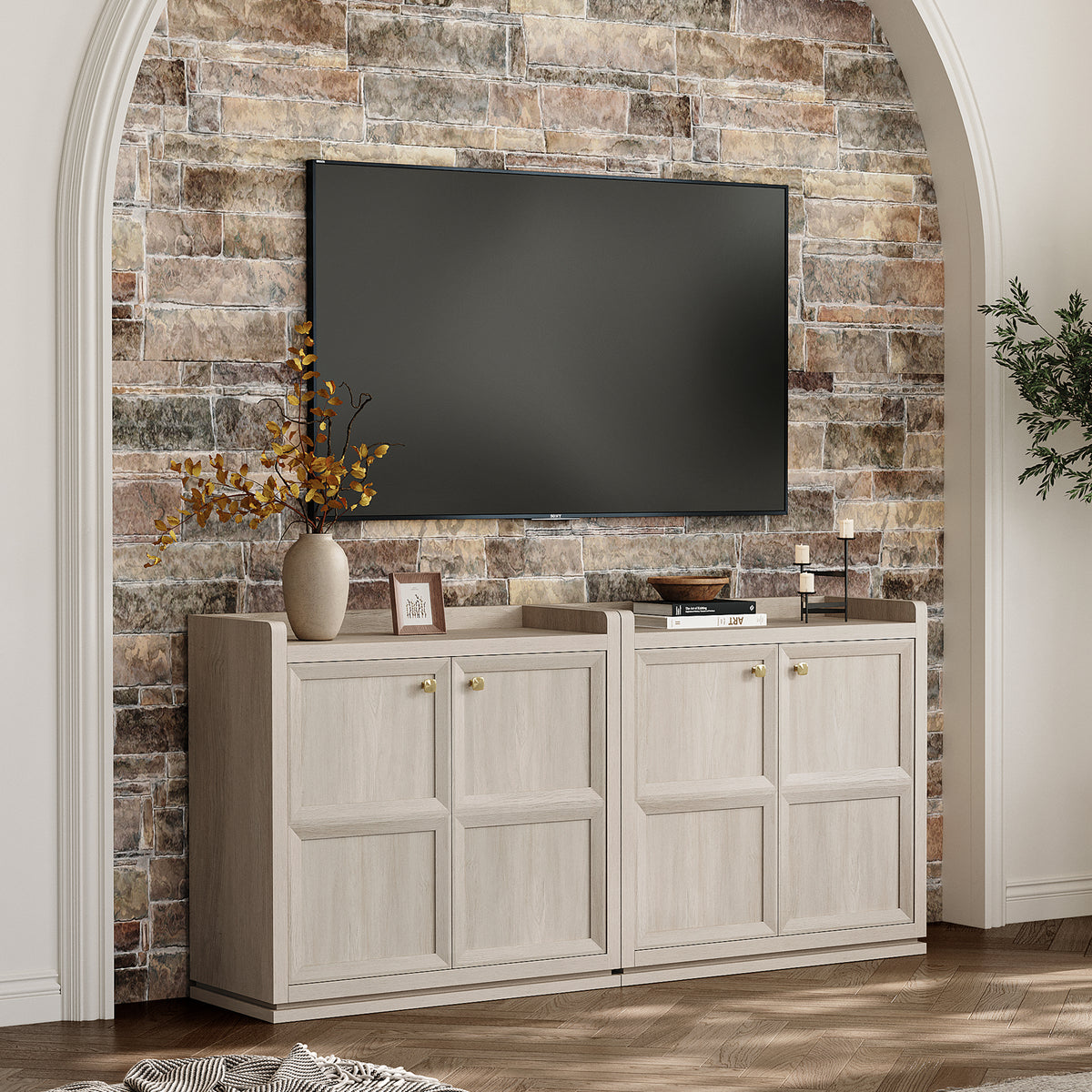 Helio Buffet Cabinet, 33Inch Height, Set of 2