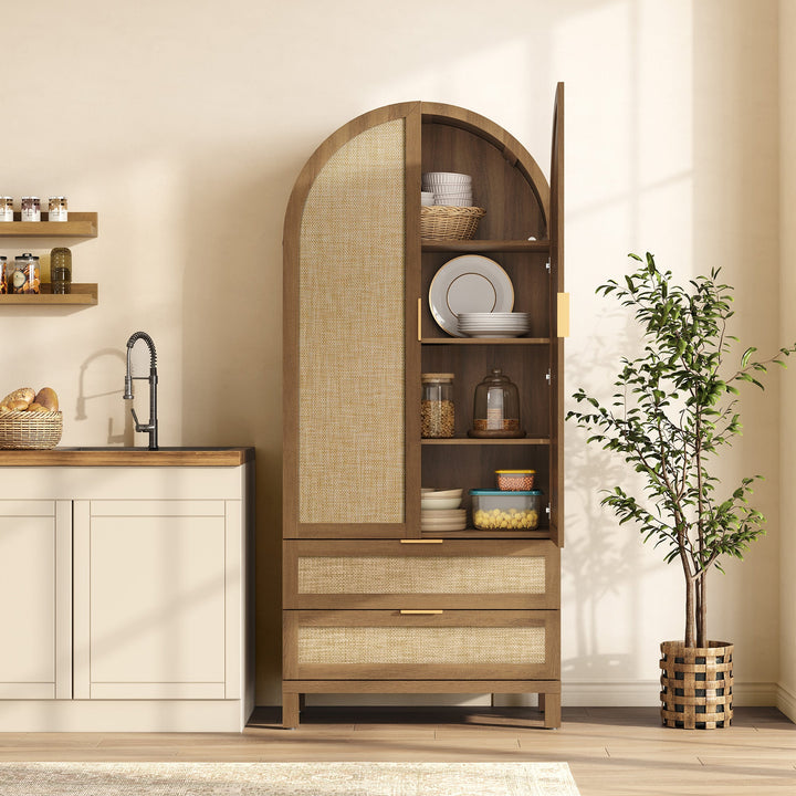 Savanna Arched Pantry Cabinet with Storage, Set of 3