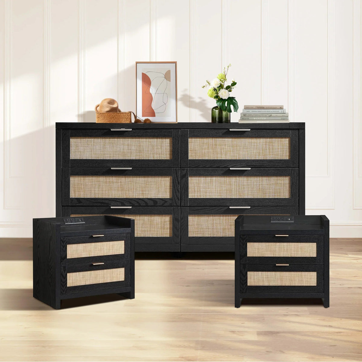Savanna Dresser and 2 Drawers Nightstands Set