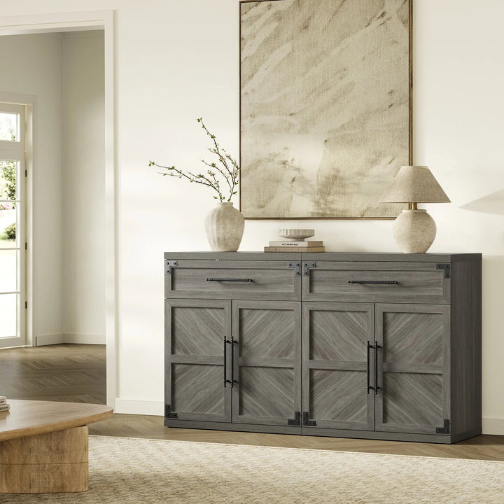 Willow Sideboard with 1 Drawer and 2 Doors, Set of 2
